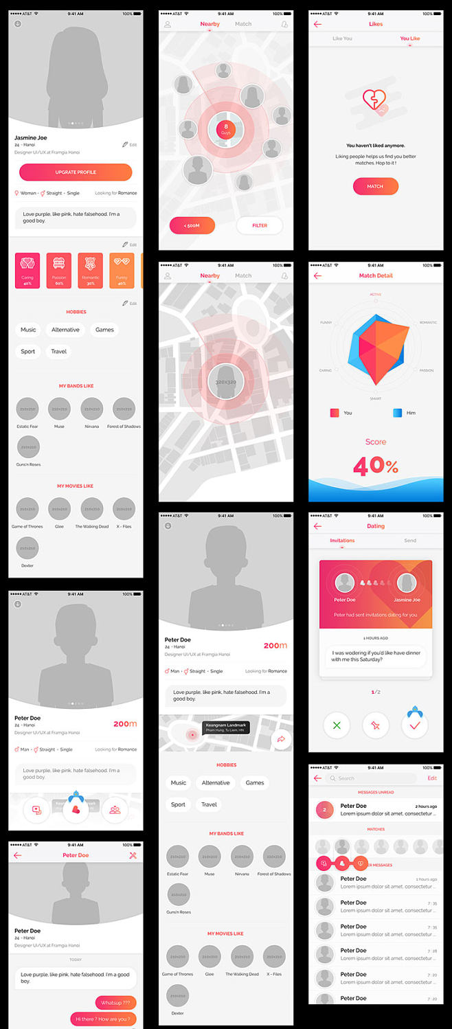 相親交友APP界面設(shè)計 打造高效紅娘移動軟件的PSD素材模板指南